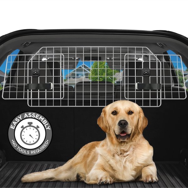 Jumbl Dog Barrier for SUV's, Cars & Vehicles, Heavy-Duty - Adjustable Pet Barrier, Universal Fit JUMDBAR